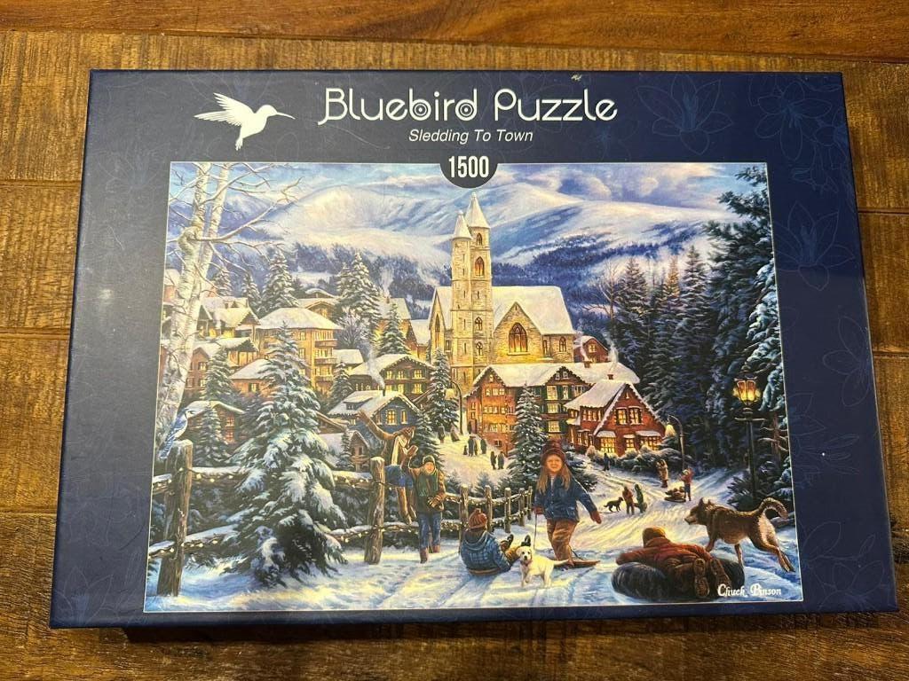 Puzzle Blue birds 1500, Ophalen of Verzenden, 500 t/m 1500 stukjes