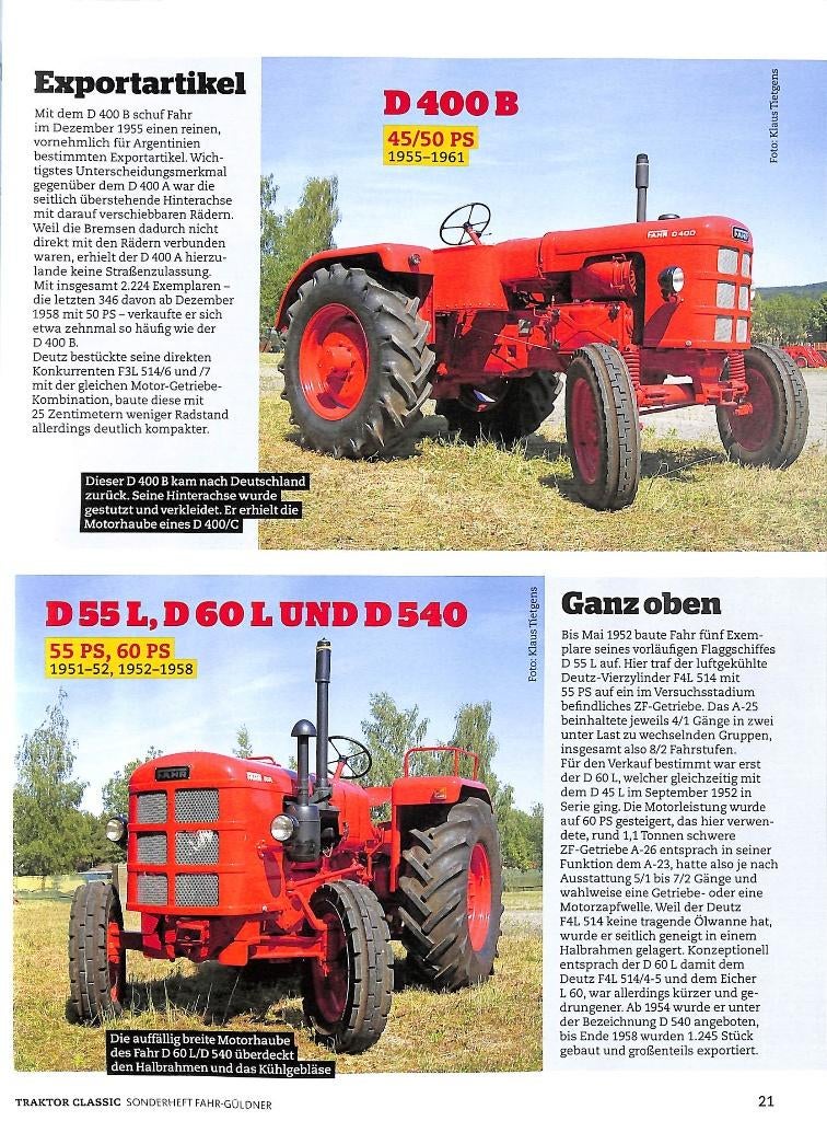 Fahr & Güldner Meilensteine, Verzenden, Nieuw, Dernhard Kramer, Tractor en Landbouw
