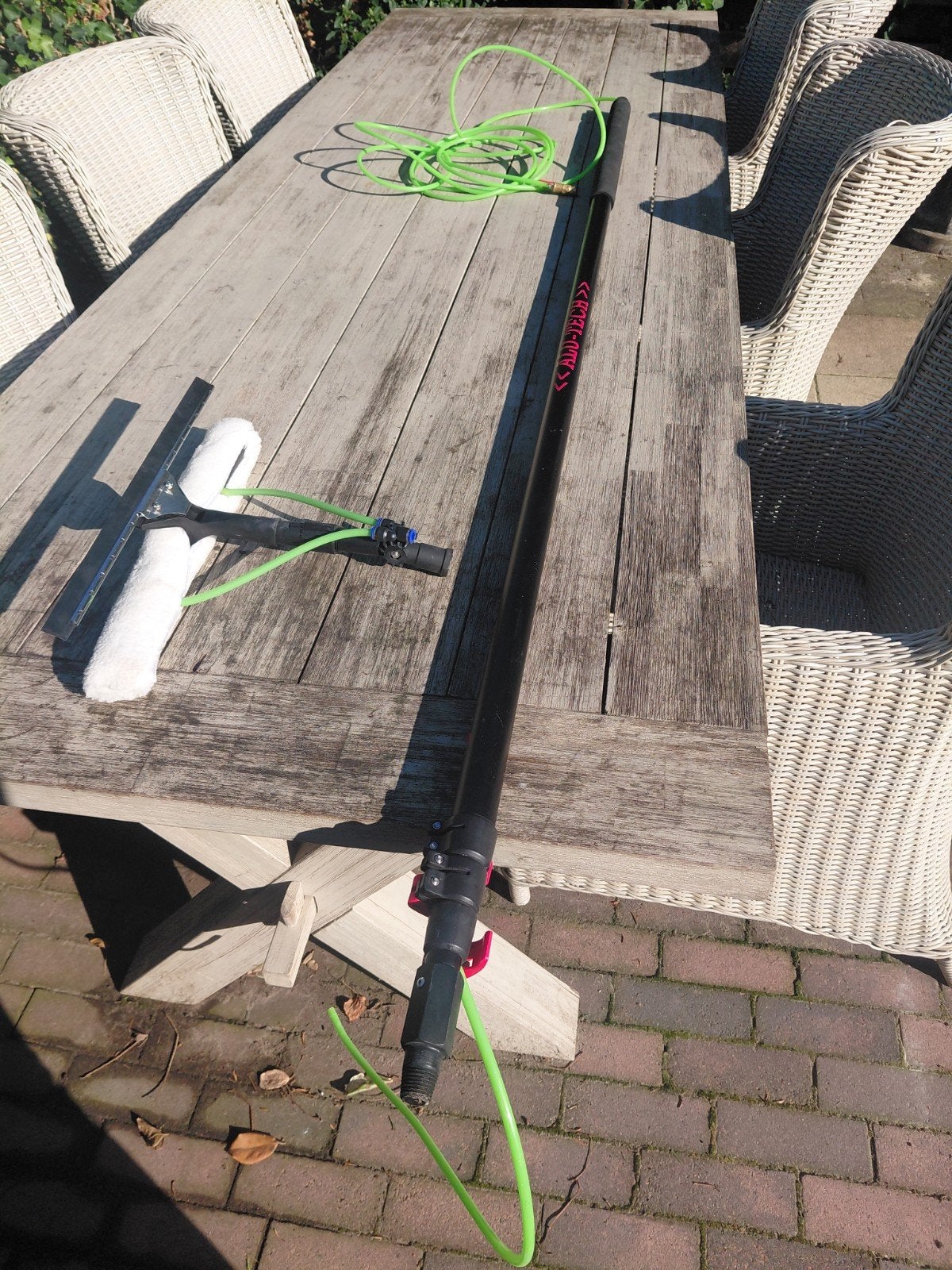 Professionele Telescoop Steel Glazenwasser Set, Ophalen, Gebruikt