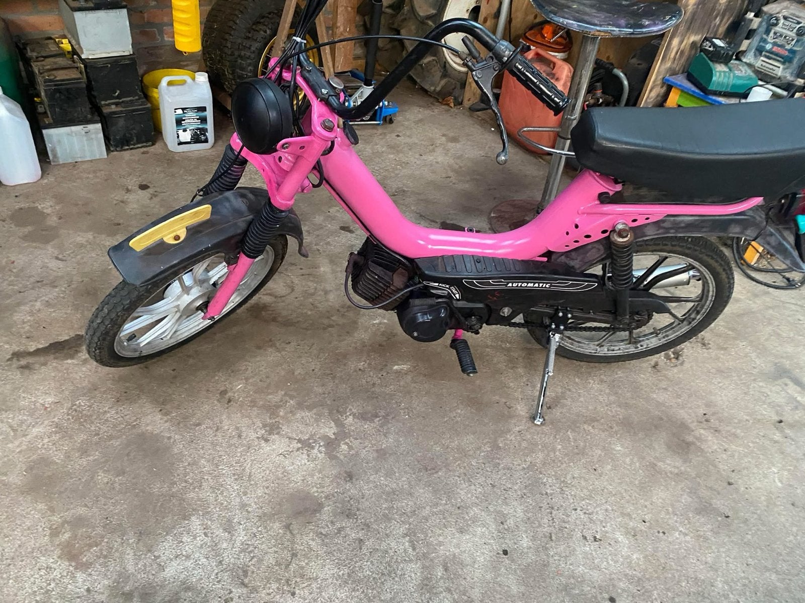 Twee Tomos brommers: Blauwe (rijdend) en Roze (opknapper), Ophalen of Verzenden, Gebruikt