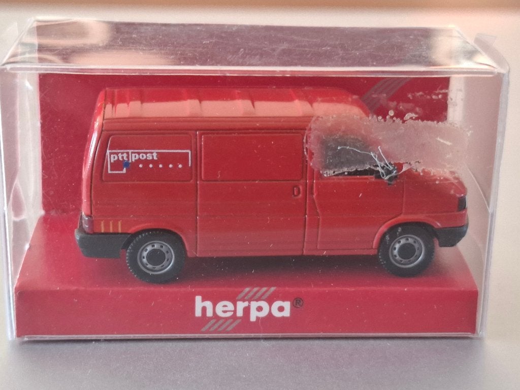 1:87 Volkswagen VW T4 PTT Post Herpa in OVP € 15, Verzenden, Zo goed als nieuw, Auto, Herpa
