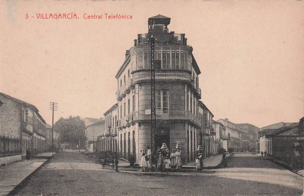 702-124-017 Villagarcia Central Telefonica, Verzenden, Voor 1920, Spanje