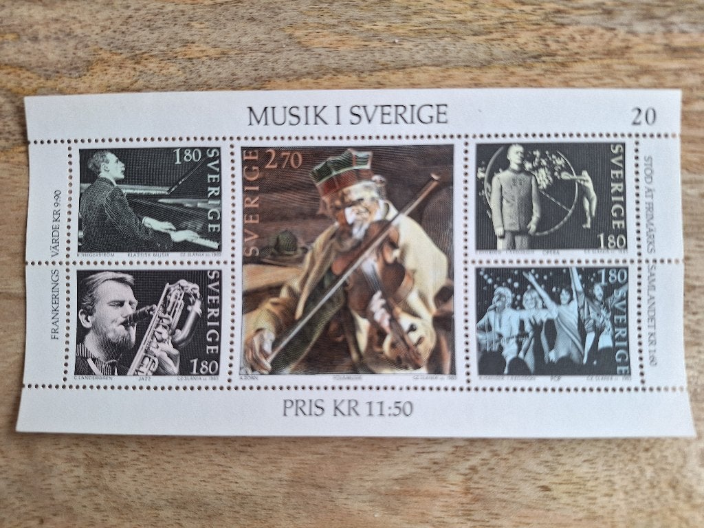ABBA postzegel uit Zweden postfris uit 1983, Ophalen of Verzenden, Nieuw in verpakking, Overige formaten, Pop