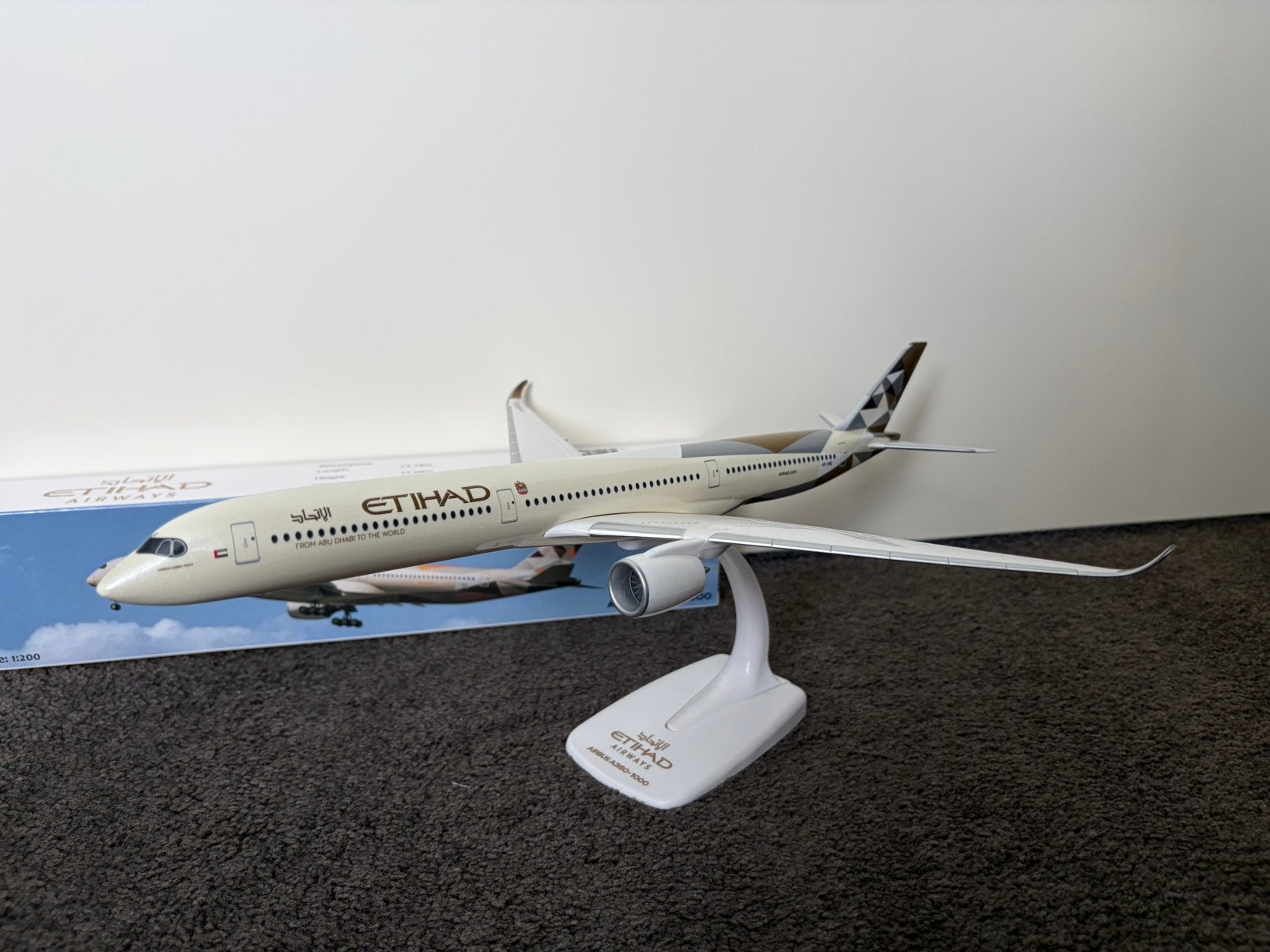 Etihad Airways Airbus A350-1000, Overige merken, 1:144 tot 1:200, Nieuw, Ophalen of Verzenden
