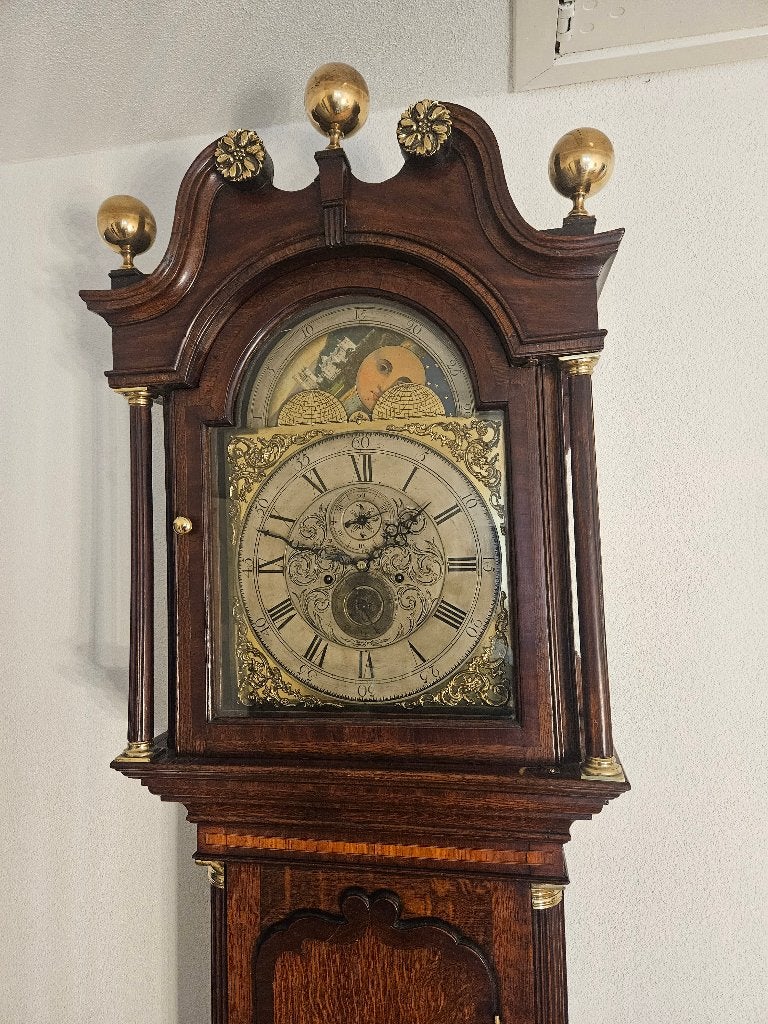 Antieke Engelse staande klok, Antiek en Kunst, Ophalen