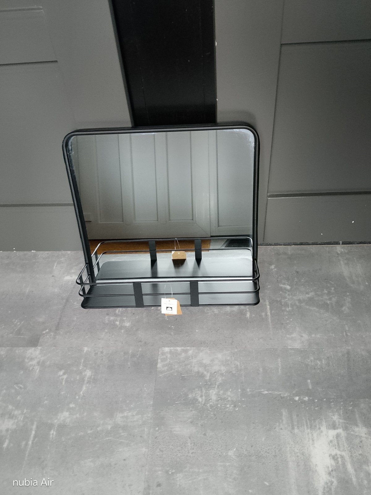 industriële halspiegel met plankje, Huis en Inrichting, Ophalen, Minder dan 50 cm, Nieuw, Minder dan 100 cm