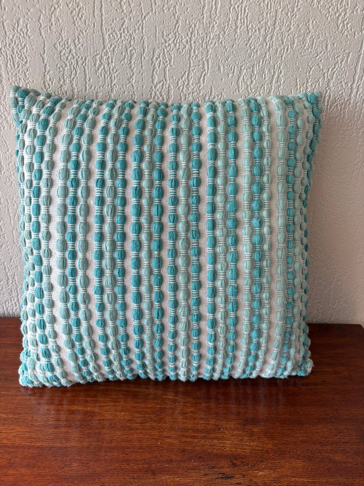 Sierkussen turquoise 40 cm x 40 cm, Huis en Inrichting, Ophalen, Overige merken, Overige kleuren, Vierkant