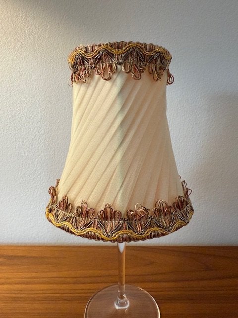Lampenkapje, klemkapje, plissé, brocante, vintage, netjes, Ophalen of Verzenden, Zo goed als nieuw, Roze