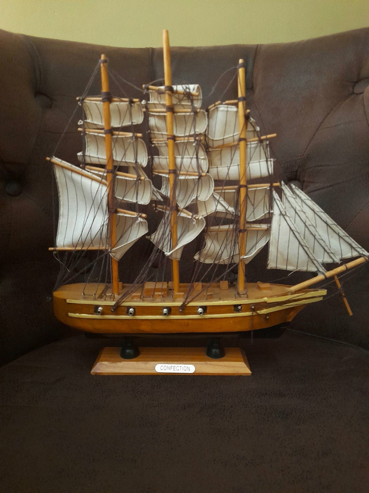 Decoratief Houten Zeilschip Model - Confection, Ophalen of Verzenden, Gebruikt, Groter dan 1:32, Overige merken