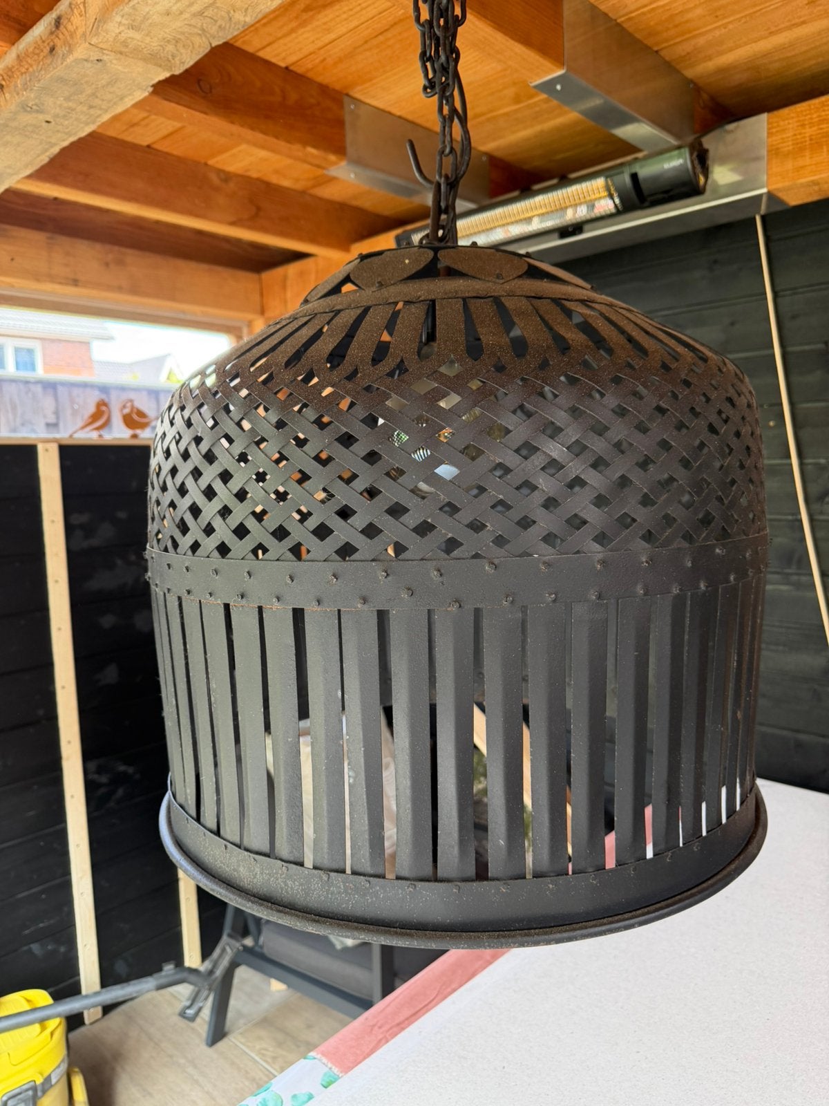 Hanglamp groot (2) viskorf, Ophalen, Overige materialen, Gebruikt, 50 tot 75 cm