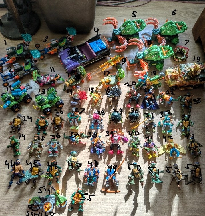 Teenage Mutant Ninja Turtles figuren en voertuigen, Ophalen of Verzenden, Gebruikt