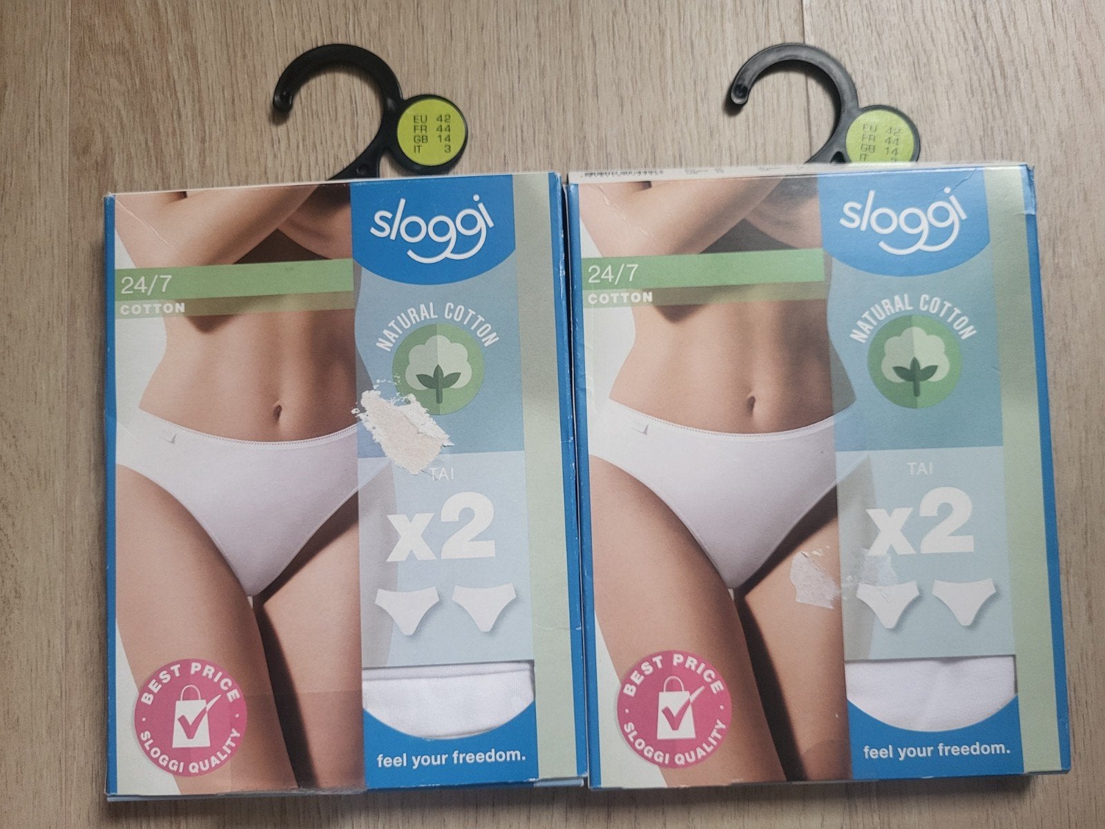 6 Sloggi onderbroeken, wit, maat 42, nieuw in verpakking, Sloggi, Ophalen of Verzenden, Wit, Slip