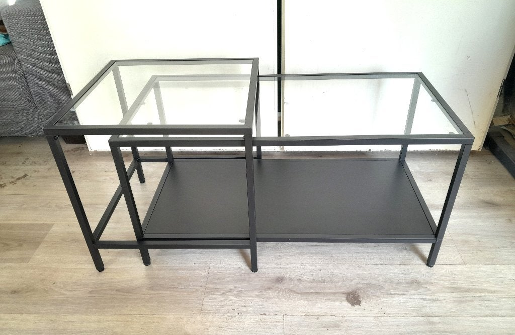salontafel, Ikea vittsjo salontafel set, Minder dan 50 cm, 50 tot 100 cm, Ophalen of Verzenden, Zo goed als nieuw