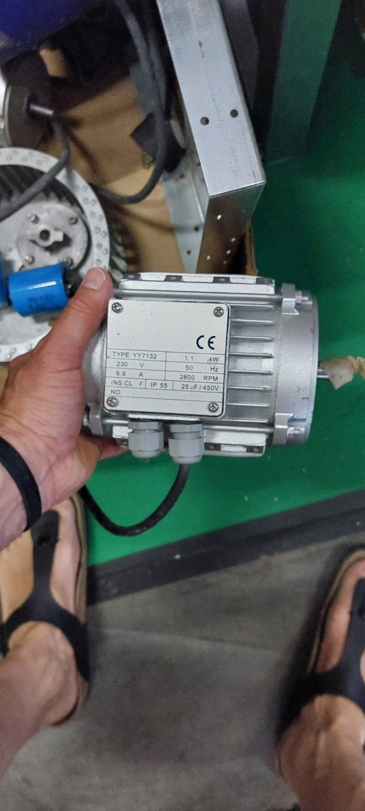Nieuwe motor voor springkussen blower 1,1 kw, Ophalen, Nieuw