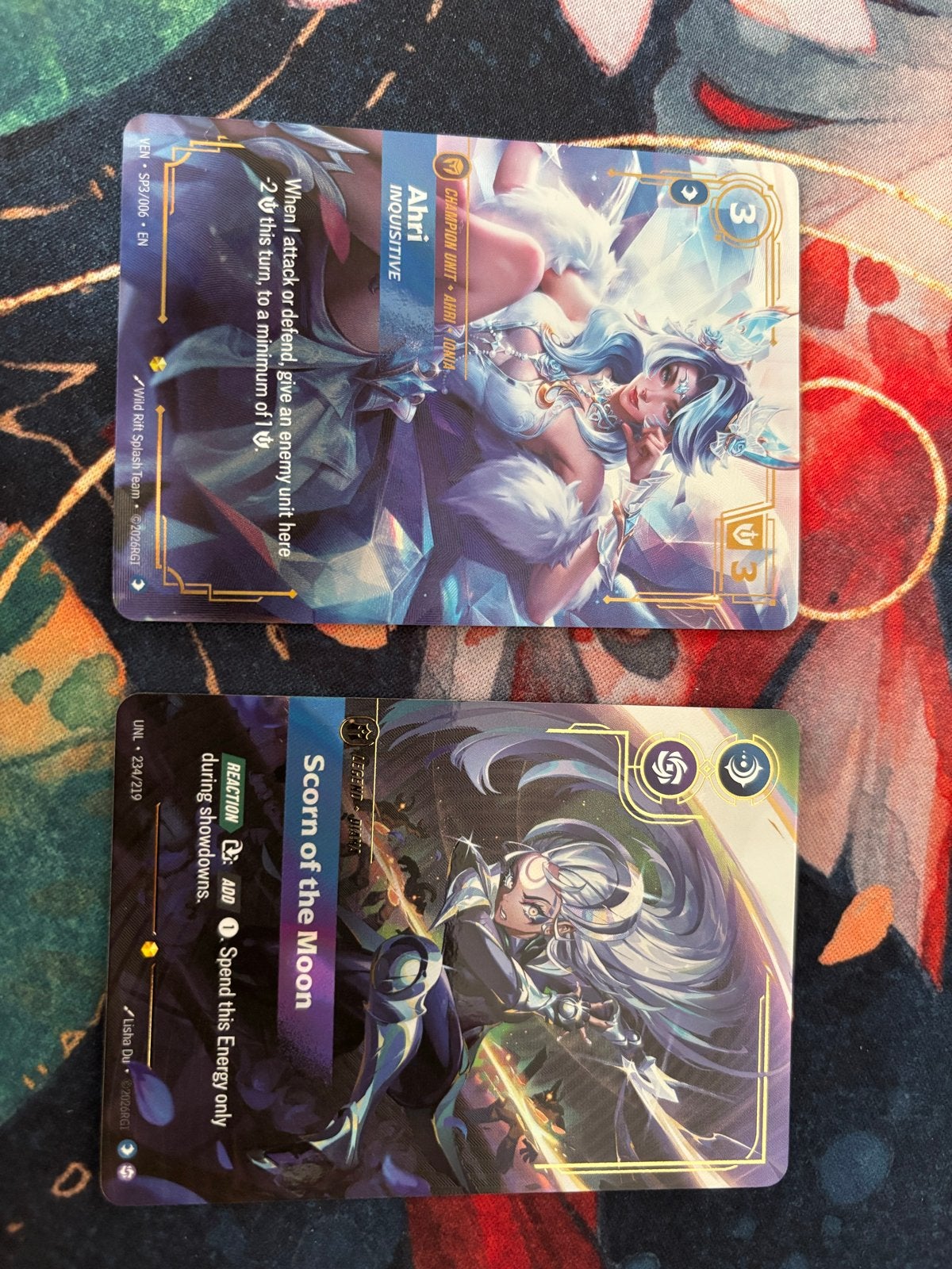 Riftbound Ahri en Scorn of the Moon Diana, Ophalen, Zo goed als nieuw, Losse kaart