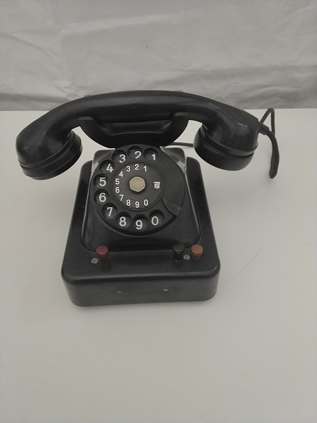 Vintage Bakelieten Telefoon met Draaischijf - Jaren '50, Ophalen of Verzenden, Gebruikt, Met draaischijf