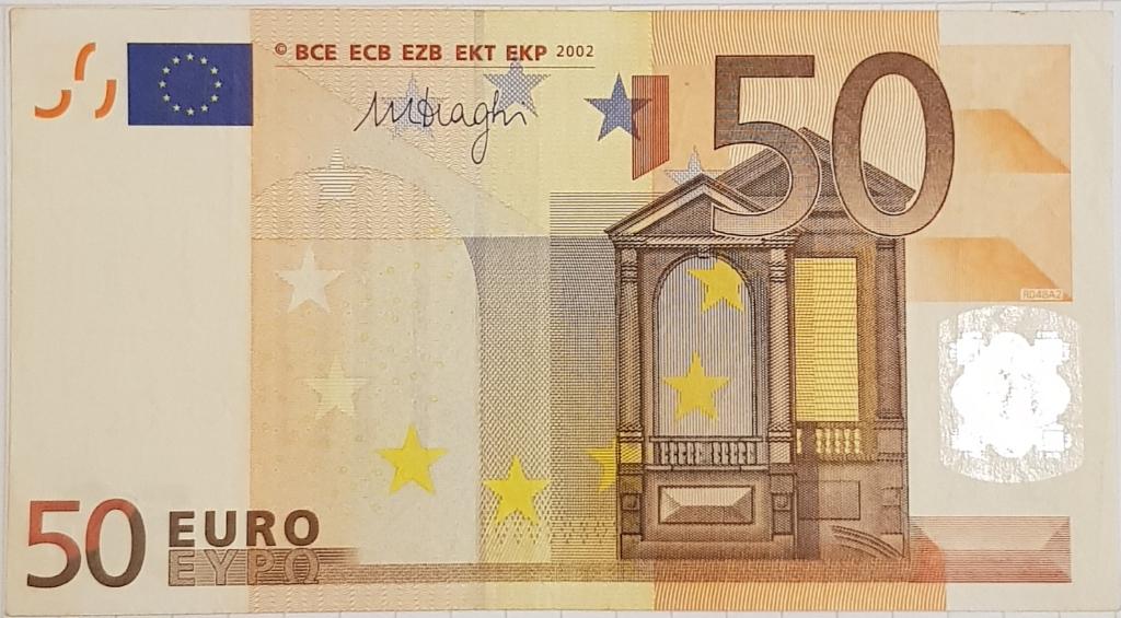 €50 M.Draghi 2002 L serie Finland, Ophalen, Finland, 50 euro, Los biljet