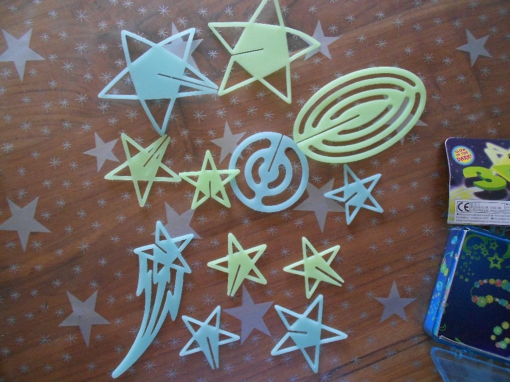 Glow in the dark Sterren, Ophalen, Zo goed als nieuw, Wanddecoratie