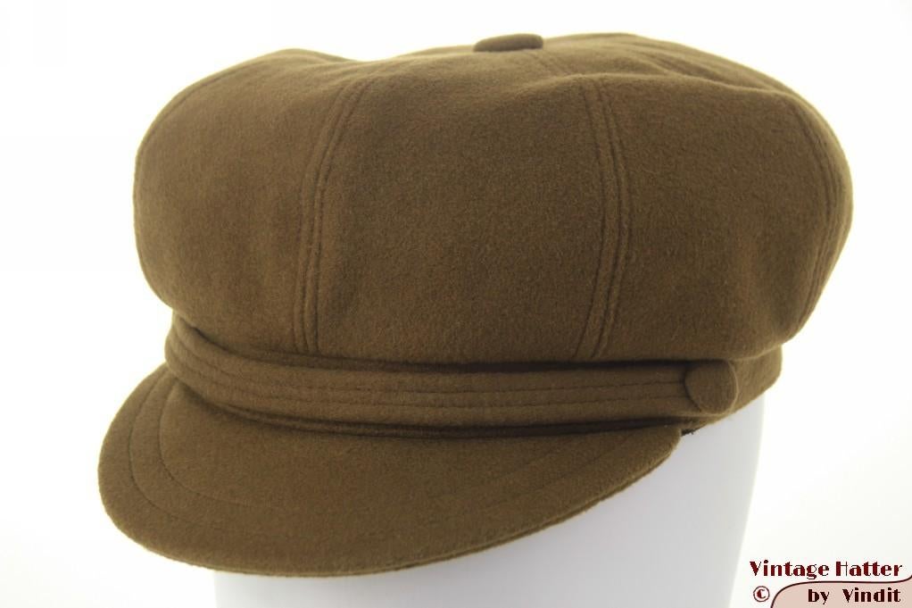 Vintage Kapiteinspet Ballonpet SilverCap groen bruin wol 58, Kleding | Dames, Hoeden en Petten, Ophalen of Verzenden, Pet, Silver Cap