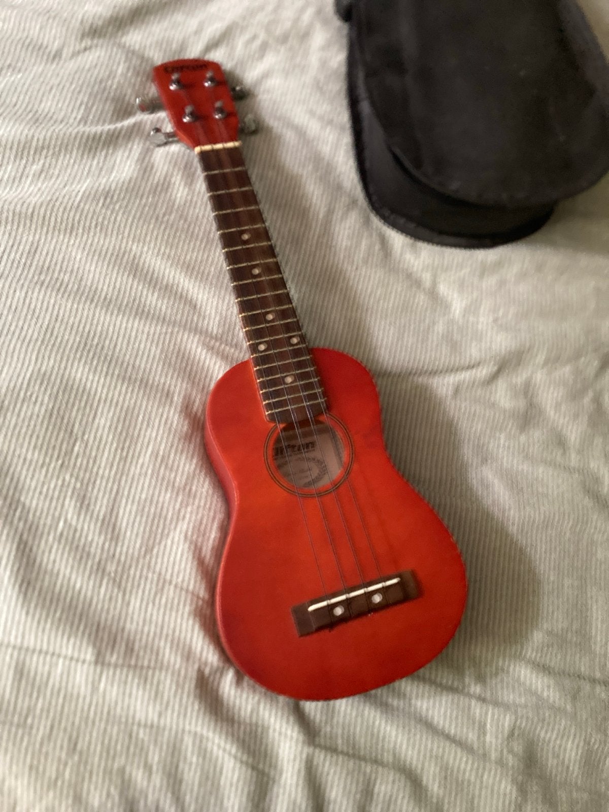 Clifton Ukelele Rood met Hoes, Muziek en Instrumenten, Snaarinstrumenten | Overige, Ophalen of Verzenden, Gebruikt, Ukelele