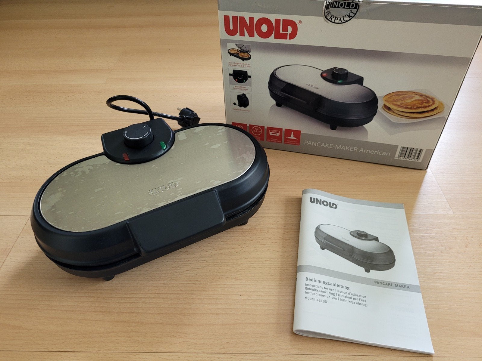 Unold dubbele American pancake maker pannenkoekenmaker, Overige typen, Ophalen of Verzenden, Zo goed als nieuw, Overige merken