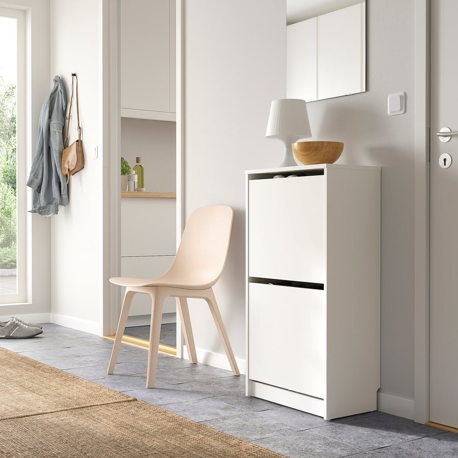 IKEA BISSA Schoenrek met 2 vakken, wit, Huis en Inrichting, Kasten | Schoenenkasten, Ophalen, Zo goed als nieuw