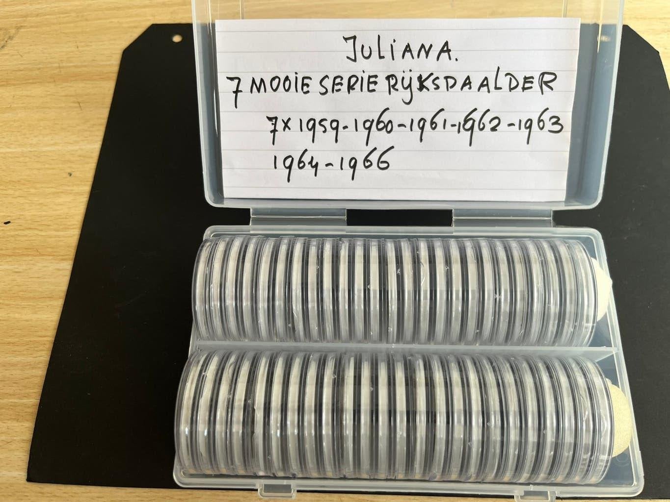 JULIANA 7 MOOIE SERIES RIJKSDAALDERS 1959-1966, Koningin Juliana, Zilver, 2½ gulden, Verzenden