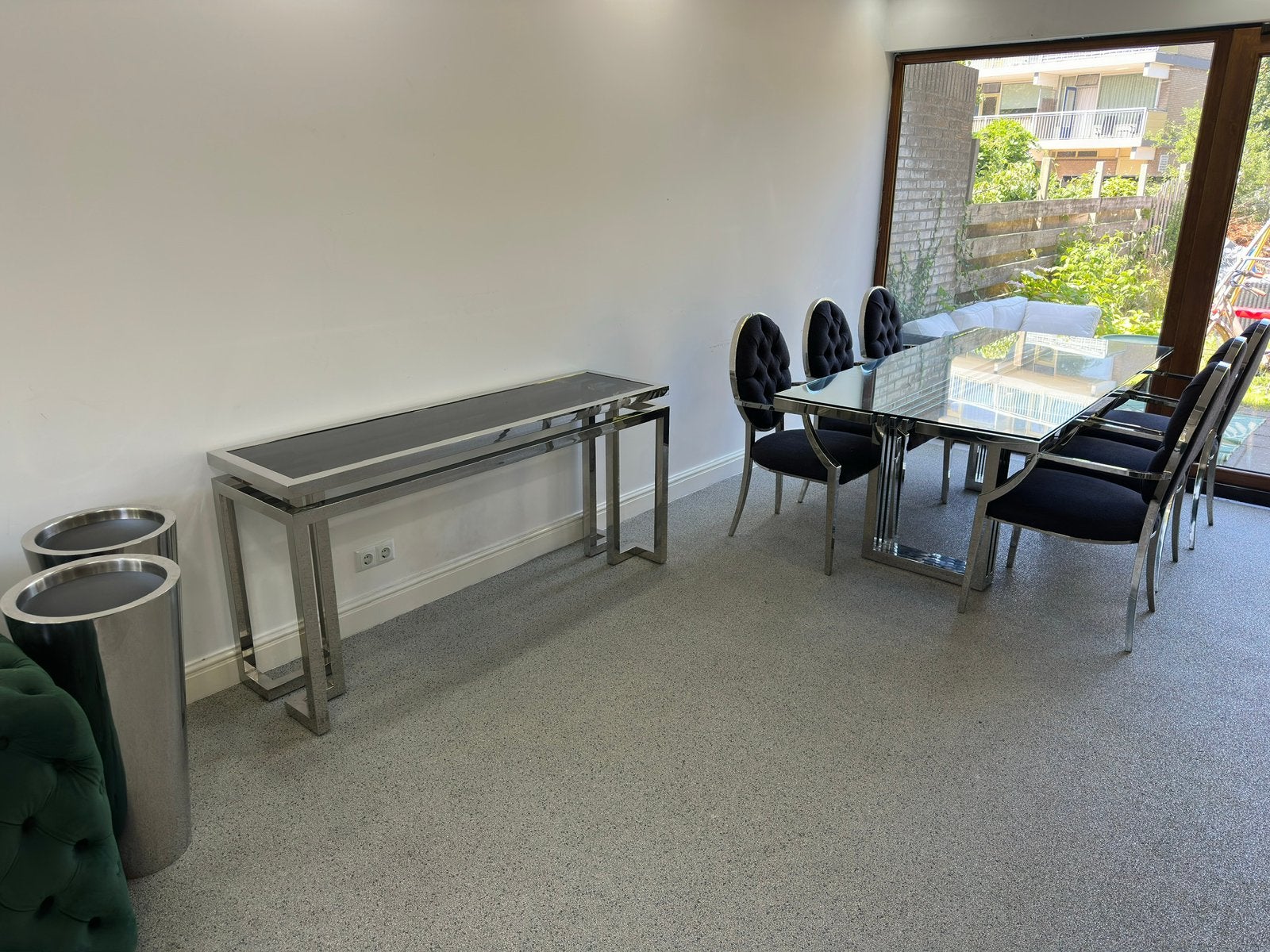 Eichholtz Collectie | Tafel, 8x stoelen, Dressoir, Vazen …, Ophalen, Gebruikt, 100 tot 150 cm, 75 cm of meer