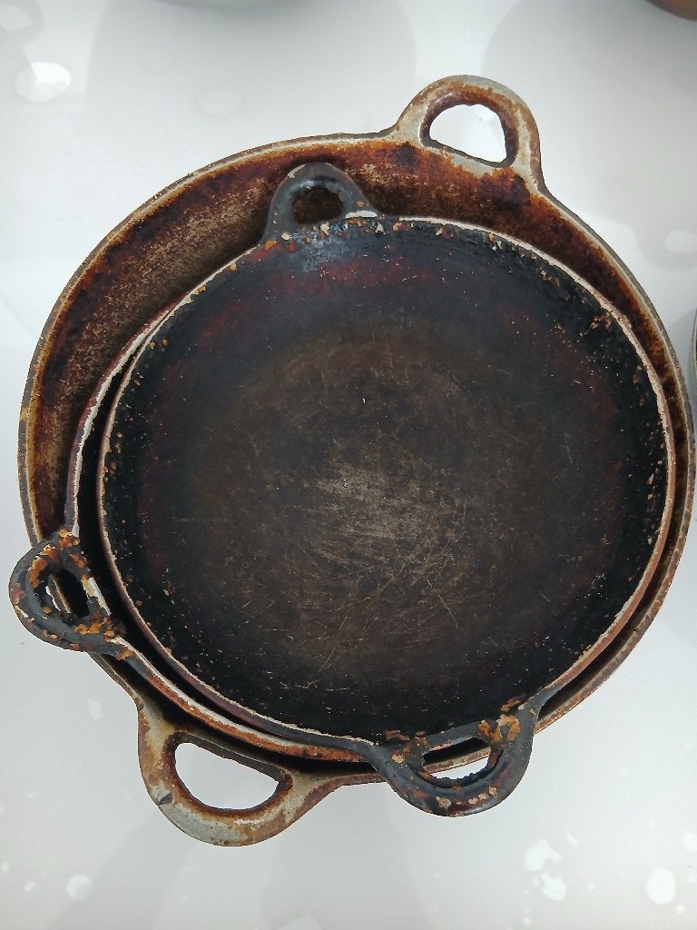 Wokpannen 3 delig, Ophalen, Gebruikt, Aluminium, Pannenset