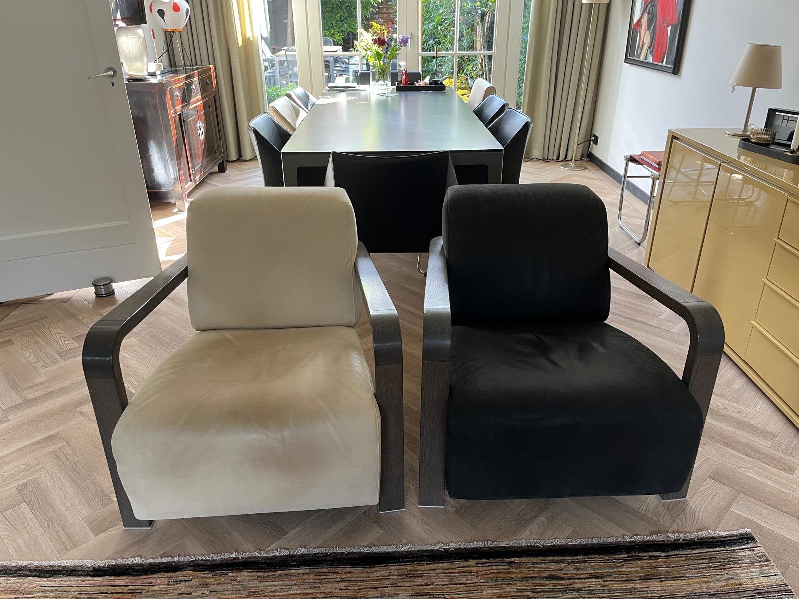 Twee Leolux Hemingway fauteuils, Huis en Inrichting, Ophalen, Overige materialen, Gebruikt, Twee