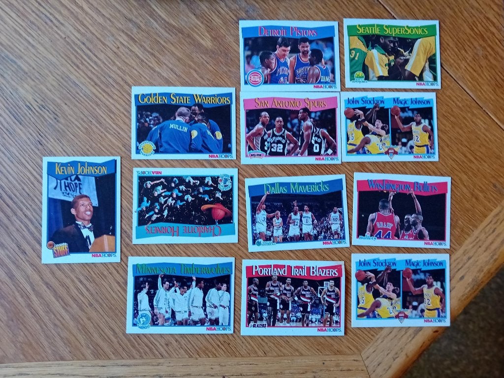Basketbal kaartjes 1991 - 11 verschillende, Ophalen of Verzenden, Zo goed als nieuw, Buitenlandse clubs, Poster, Plaatje of Sticker