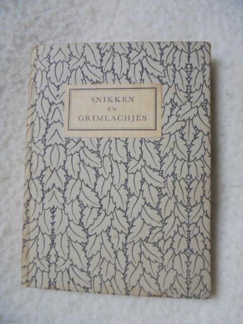 Boekje: Snikken  en Grimlachjes. 1946, Boeken, Boekenweekgeschenken, Ophalen of Verzenden, Zo goed als nieuw, Piet Paaltjens