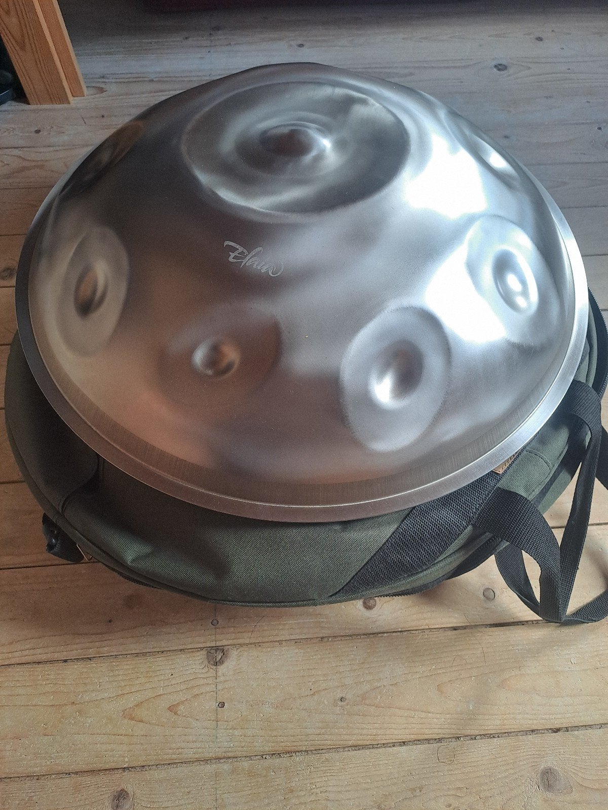 Elaia Handpan C# Iris Ember Steel met tas, Ophalen, Zo goed als nieuw