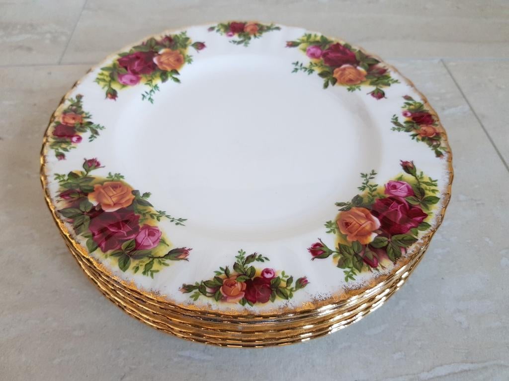Royal Albert Old Country Roses ontbijtborden 21 cm, Ophalen of Verzenden