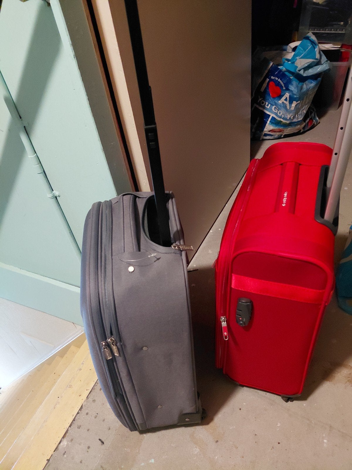 2 kleine reiskoffers in nette staat, Ophalen, Gebruikt, 50 tot 60 cm, Slot