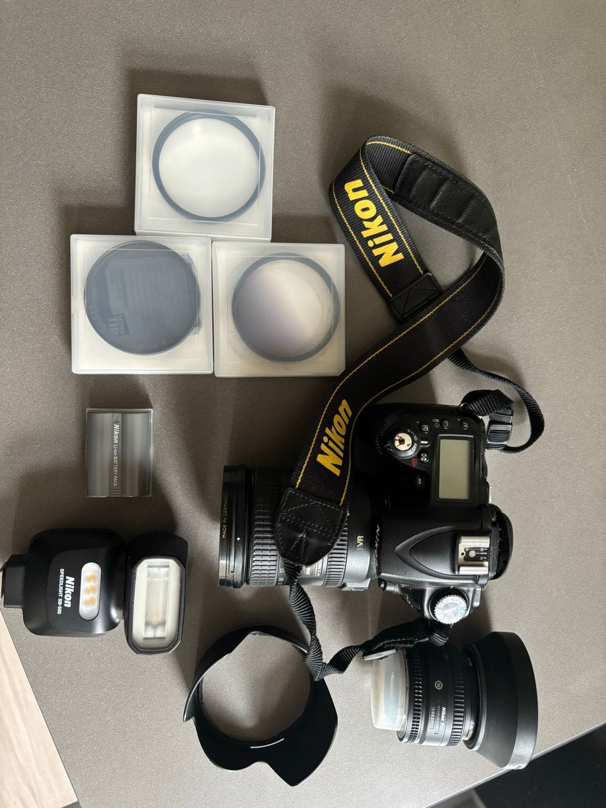 Nikon D3000 spiegelreflexcamera met accessoires, Gebruikt, Spiegelreflex, 4 t/m 7 keer, Accu