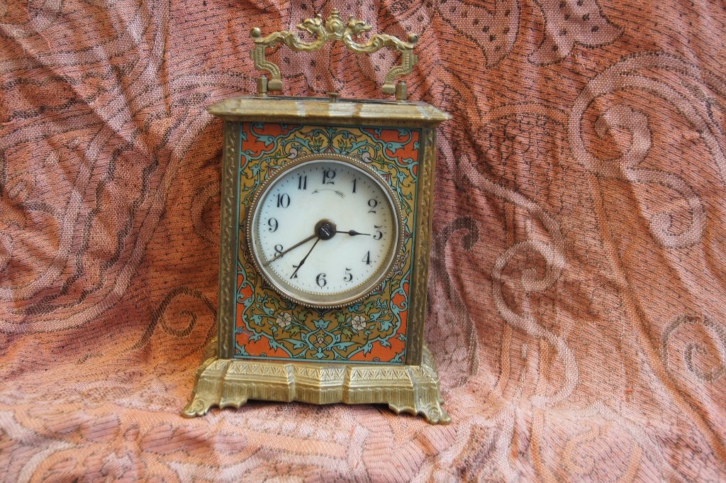 Carriage klok ( Mucha Art Nouveau brons, Ophalen of Verzenden