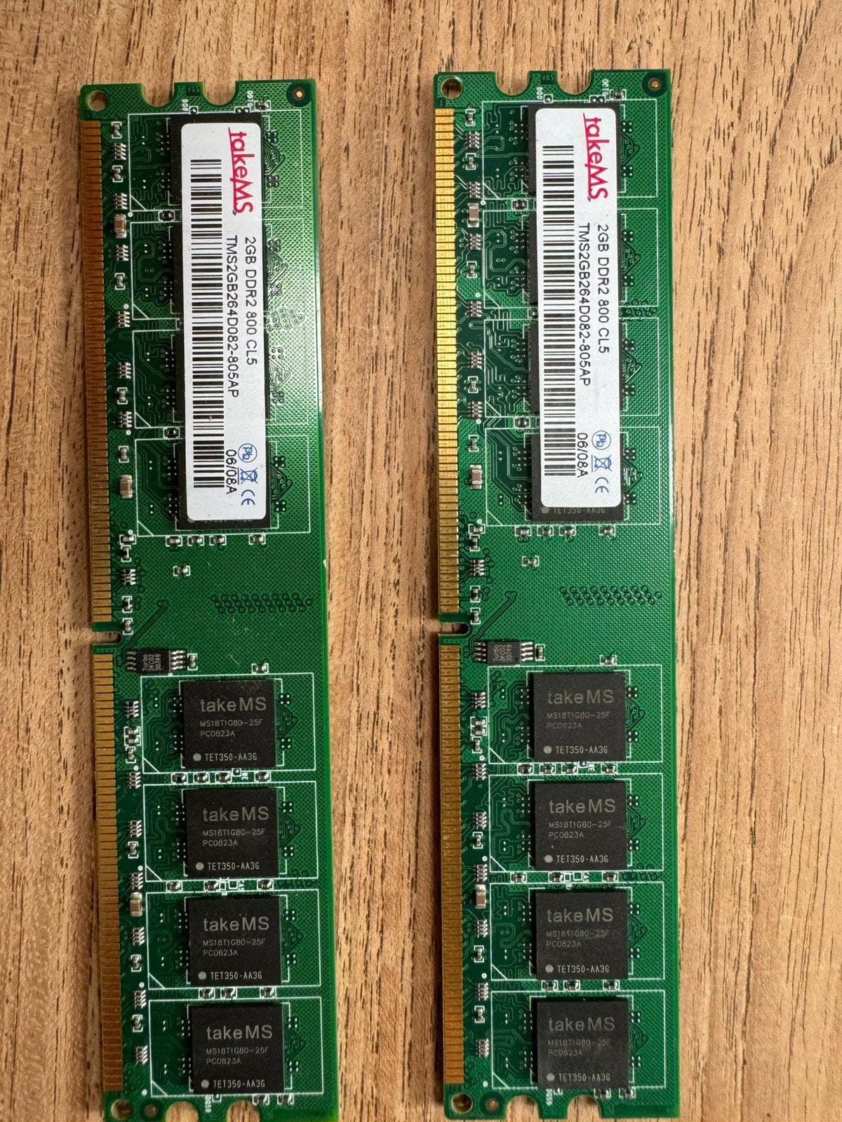 DDR2 800 GL5 2GB set van 2, Computers en Software, RAM geheugen, Ophalen of Verzenden, Zo goed als nieuw, DDR2, Desktop