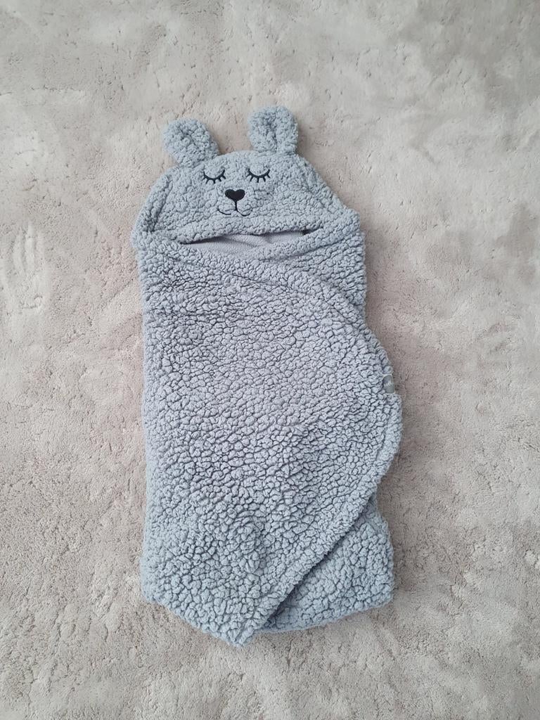 Jollein wikkeldeken bunny - Grijs, Kinderen en Baby's, Dekens, Slaapzakjes en Inbakerproducten, Ophalen of Verzenden, Zo goed als nieuw