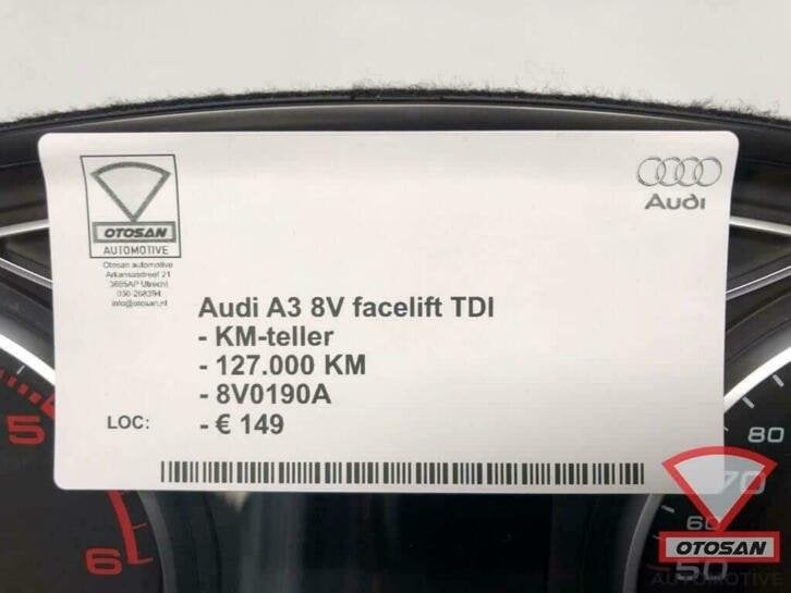 audi a3 8v facelift 2018 kilometerteller unit 8v0920873p, Gebruikt, AUDI AG, Auto-Union-Strasse 1
85045  Ingolstadt, DE, Kundenbetreuung@audi.de