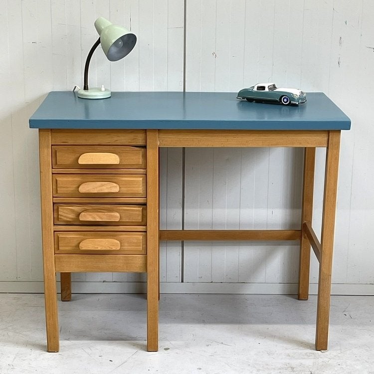 J50/60 kids bureau tiener werkplek vintage nieuwe schooljaar, Huis en Inrichting, Bureaus, Ophalen, Gebruikt, Kinderbureau, Onbekend