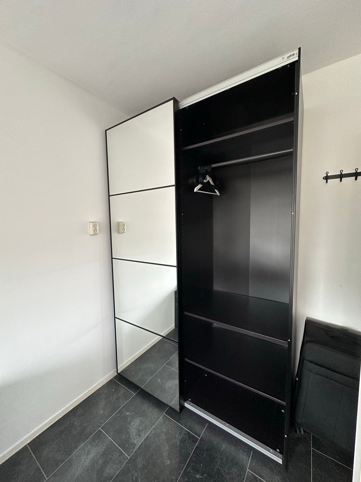 Ikea Pax Kast met spiegeldeuren en hangruimte, Ophalen, Overige materialen, 200 cm of meer, 50 tot 100 cm