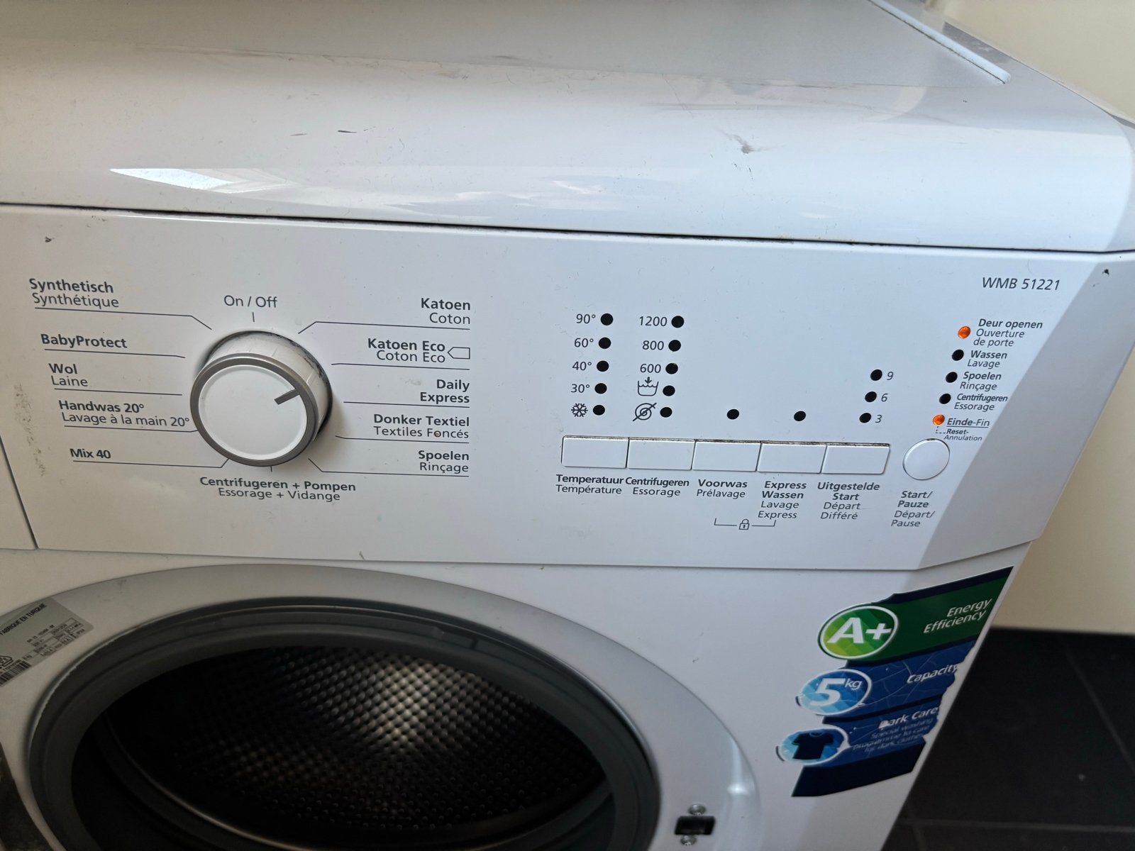 Beko WMB 51221 Wasmachine - Energiezuinig en Compact, Ophalen, Minder dan 85 cm, 4 tot 6 kg, Minder dan 1200 toeren