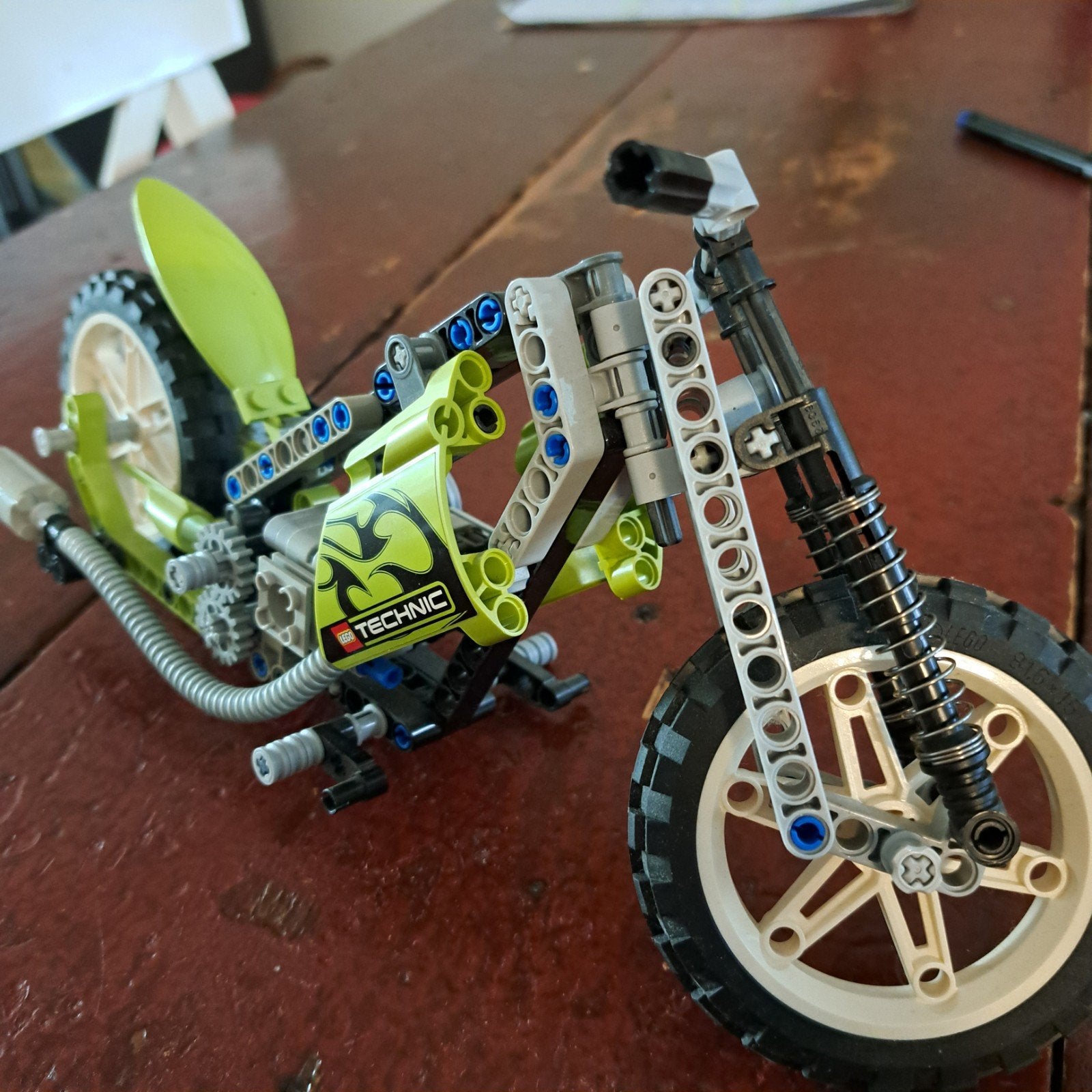 Lego Technic Chopper Motorfiets 42007, Ophalen of Verzenden, Gebruikt, Overige typen
