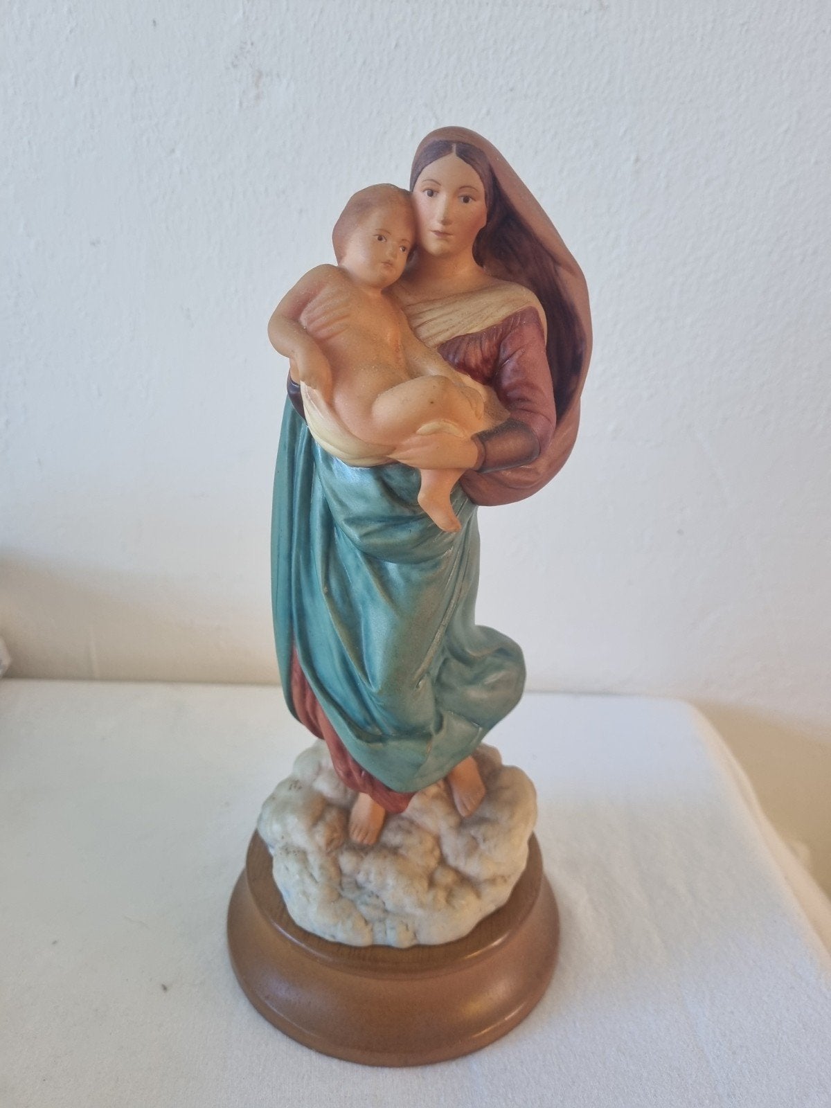Porcelaine Beeldje Maria met kindje Jezus Franklin Mint, Antiek en Kunst, Ophalen of Verzenden