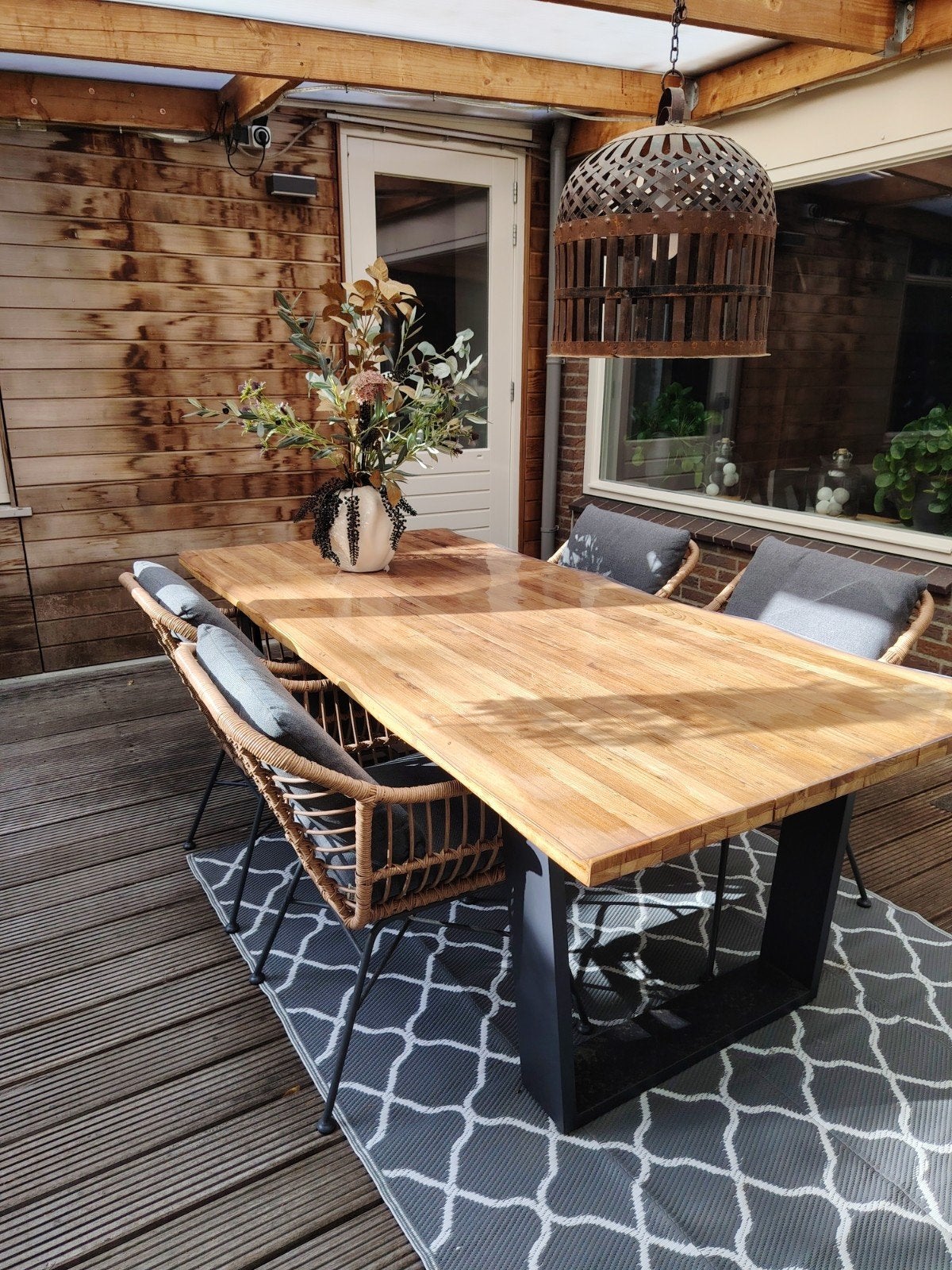 Zo goed als nieuwe tuinset van Sens line met teakhouten blad, Ophalen, 4 zitplaatsen, Teakhout, Zo goed als nieuw
