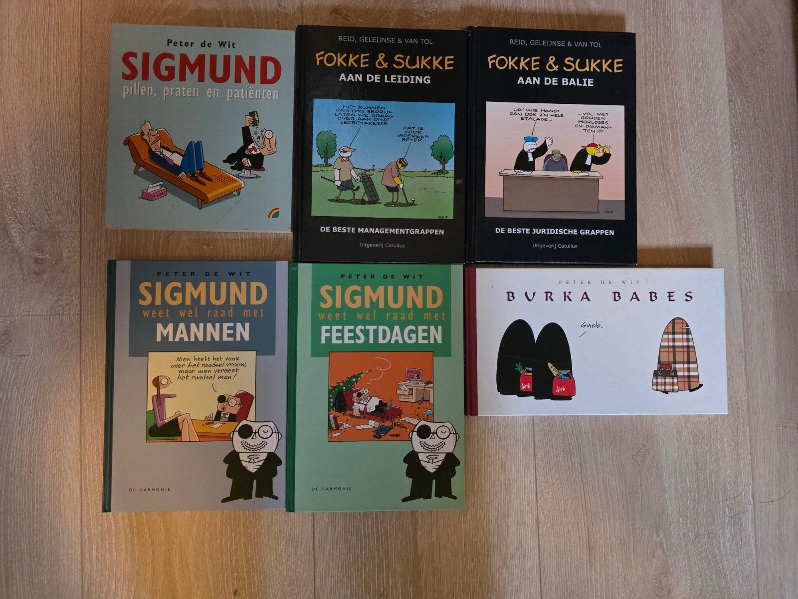 Sigmund & Fokke & Sukke - 6 stripboeken, Meerdere stripboeken, Ophalen of Verzenden, Gelezen, Peter de Wit, Reid, Gelijnse & van Tol