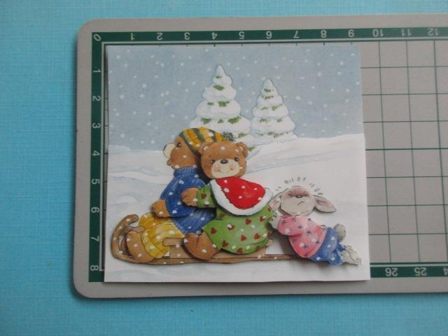 k742 KERST / beren / slee, Verzenden, Nieuw, Kerst, Overige typen