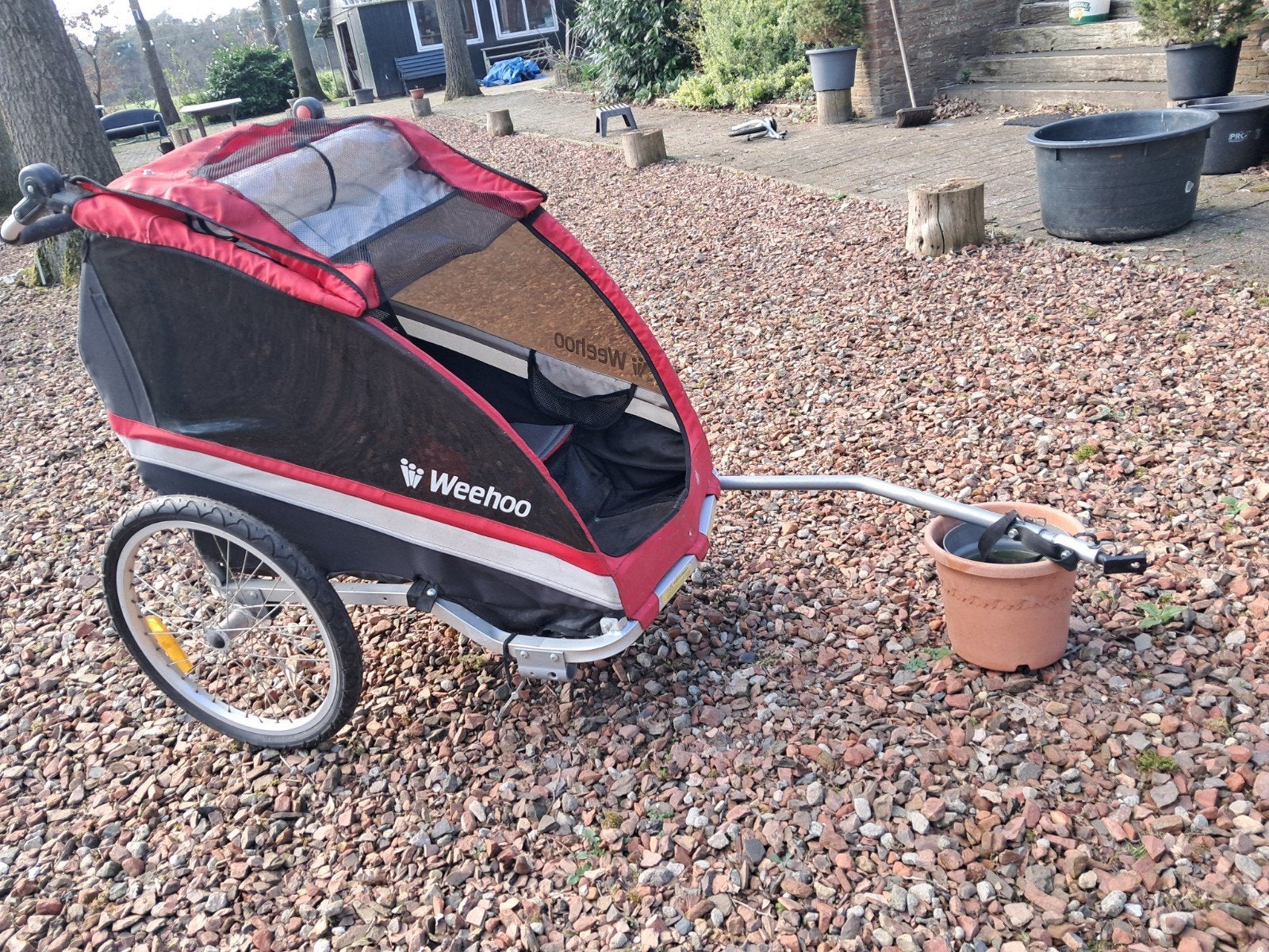 Weehoo Fietskar/Kinderwagen, Ophalen, Zo goed als nieuw, Kinderkar