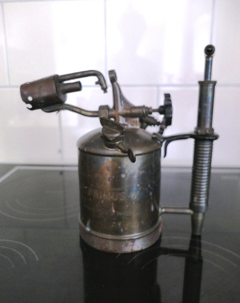 Antieke messing soldeerbrander Primus Zweden, Ophalen of Verzenden
